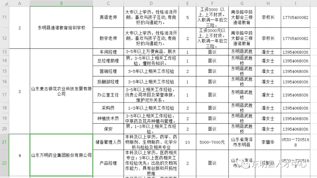 东明县最新招聘信息全面解析