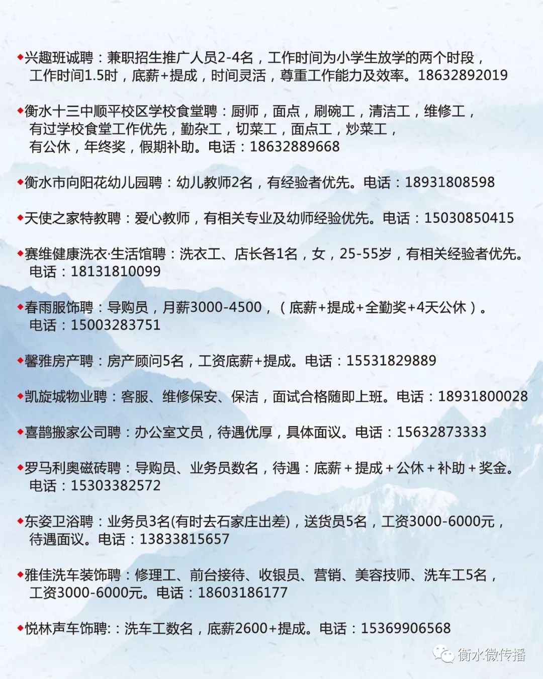 开原最新招聘信息汇总